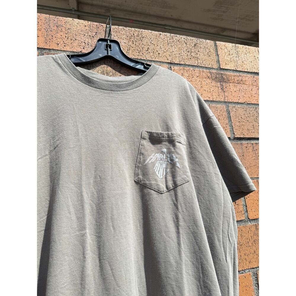 2010 Harley Davidson Y2K Vintage Jet City Seattle Pocket Tee Shirt Olive Green - Picture 5 of 7